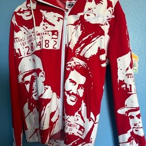 Red Graphic Hoodie by Asali Jean Company